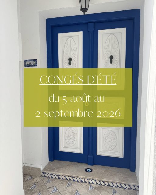 [ CONGÉS D’ÉTÉ ]

C est dans 2 mois !!! 
Les créneaux se remplissent déjà. 
Pensez à réserver le vôtre 😉

En DM ou au 06.35.58.14.70